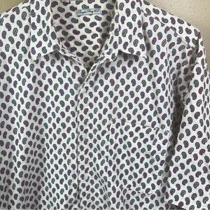 Bugle Boy Co. Vintage Patterned Button Up Men's XL Paisley